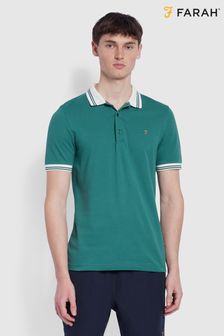 Farah Pine Green Stanton Short Sleeve Polo Shirt (T22730) | 67 €