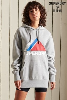 Superdry Mountain Sport Weit geschnittenes Kapuzensweatshirt, Grau (T22830) | 60 €