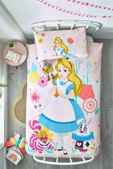 Pink Alice In Wonderland 100% Cotton Duvet Cover and Pillowcase Set (T22910) | $37