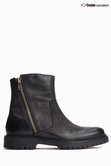 Base London Black Throttle Leather Boots (T22956) | €54