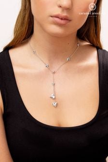Caramel Jewellery London Silver Tone Multi Heart Lariat Necklace (T23657) | €21.50