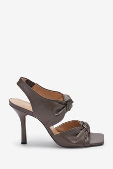 Taupe Signature Double Knot Sandals (T23948) | €24