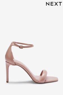 Nude Pink Forever Comfort® Square Toe Heeled Sandals (T23966) | $54