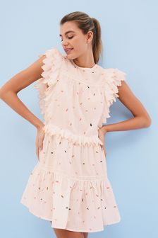 Розовый - Хлопковое платье Savannah Miller x Next (T24003) | €23