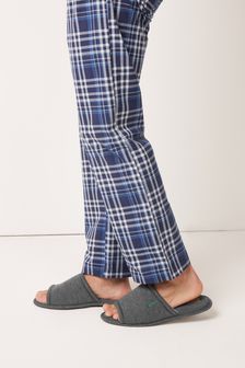 Charcoal Grey Borg Lined Slider Slippers (T24086) | 402 UAH