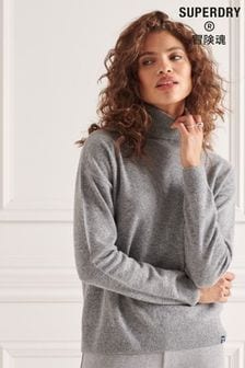 Superdry Grey Lambswool Roll Neck Jumper (T24337) | €56