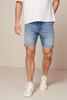Bright Blue Skinny Fit Denim Shorts (T24619) | €7