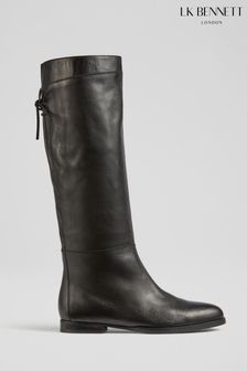 L.K.Bennett Cassandra Simple Bow Flat Boots (T24721) | ₪ 1,858