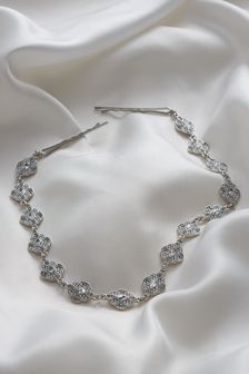 Silver Premium Vintage Bridal Hair Accessory (T24972) | kr322