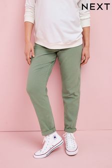 Khakigrün - Mom-Jeans mit hohem Bund (Umstandsmode) (T25401) | 20 €