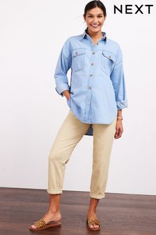 Camel Maternity Over-the-Bump Mom Jeans (T25405) | $59