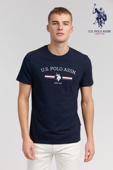 U.S. Polo Assn. Navy Blazer Stripe Rider T-Shirt (T25991) | 34 €