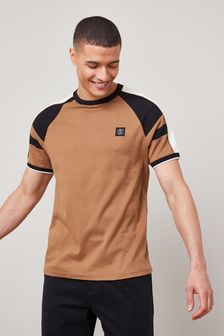 Tan Brown Regular Fit Raglan Sleeve T-Shirt (T26281) | 20 €
