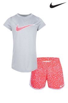 Rosa - Nike Little Kinder Set mit T-Shirt und Shorts mit Animalprint (T26288) | 43 €