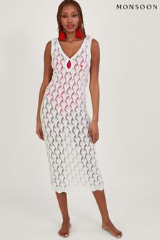 Monsoon Natural Pointelle Stitch Beach Midi Dress (T26371) | €50