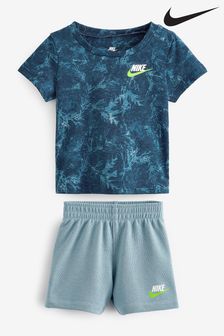 Blau - Nike Kleinkind Set aus Shorts und T-Shirt mit Camo-Blattmuster (T26412) | 43 €