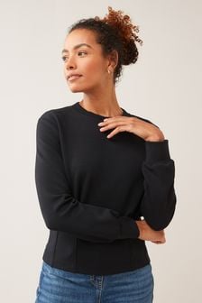 Black Premium Modal Blend Long Sleeve Sweatshirt (T26543) | €10