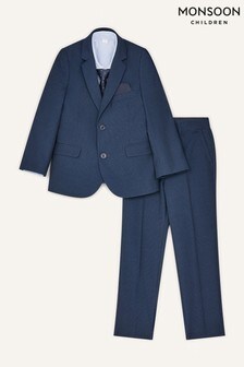 Monsoon Younger Boys Blue Adam Five-Piece Suit Set (T26610) | €119 - €138