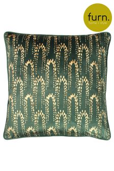 furn. Emerald Green Wisteria Velvet Polyester Filled Cushion (T26725) | ₪ 75
