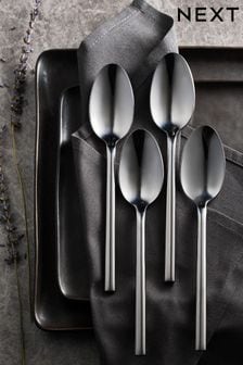 Silver Kensington 4 Piece Dessert Spoon Sets (T26804) | ₪ 42