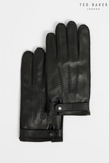 Ted Baker Black Resit Leather Top Stitch Gloves (T26888) | ₪ 321
