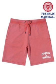 Franklin & Marshall Red Vintage Arch Sweat Shorts