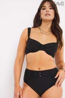 Črn nepodložen zgornji del bikinija s kostjo Figleaves Rene (T27234) | €20
