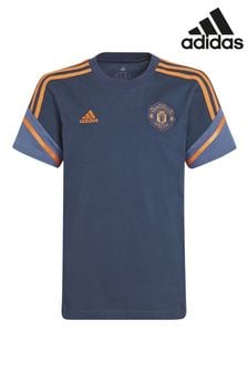 adidas Blue Manchester United Condivo 22 Junior Training T-Shirt (T27448) | €26