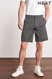 Charcoal Grey Loose Fit Stretch Chino Shorts (T27721) | ₪ 57