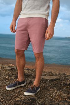 Pink Skinny Fit Stretch Chino Shorts (T27722) | ₪ 57