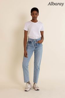 Albaray Womens Blue Straight Leg Bleach Jeans (T28095) | €87