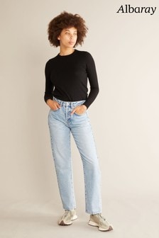 Albaray Damen Boyfriend-Jeans in gebleichter Waschung, Blau (T28096) | 108 €