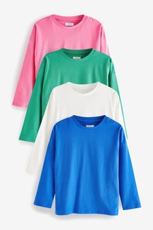 Multi 4 Pack Basic Long Sleeve T-Shirt (3-16yrs) (T28146) | $45 - $59