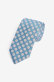 Bleu médaillon - Standard - Cravate à motifs (T28275) | €10