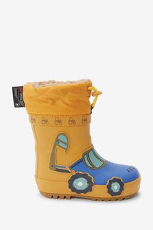 Ochre Yellow Digger Thermal Thinsulate™ Lined Cuff Wellies (T28457) | €30 - €35
