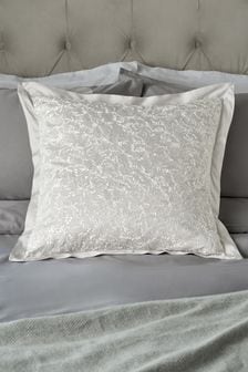Grey Large Square Floral Cushion (T28474) | 51 €