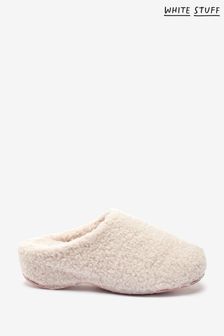 White Stuff Natural Curly Faux Fur Wedge Clogs (T28978) | 47 €