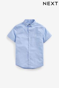 Blue Short Sleeve Oxford Shirt (3-16yrs) (T29269) | €14 - €20