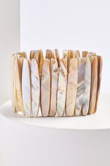 Natural Real Shell Stretch Bracelet (T29428) | ₪ 39