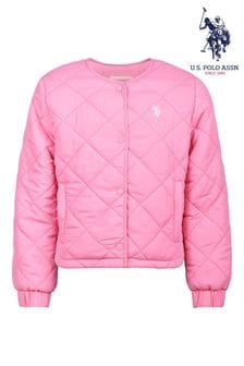 Розовая легкая дутая куртка для девочек U.s. Polo Assn. (T29991) | €82 - €99