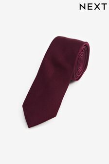 Burgunderrot - Slim Fit - Twill-Krawatte (T30033) | 13 €