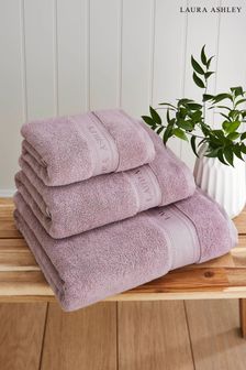 Laura Ashley Cameo Pink Luxury Cotton Embroidered Towel (T30196) | 24 € - 65 €
