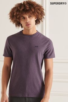 סגול - Superdry Cotton Micro Embroidered T-shirt (T30367) | ‏101 ‏₪