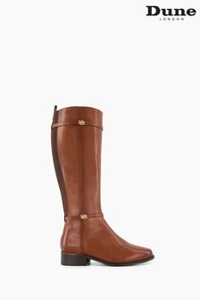 Dune London Wide Fit Tap Buckle Trim High Boots (T30509) | €165