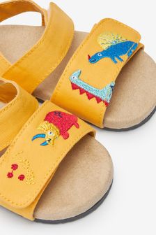 Ochre Yellow Pram Corkbed Sandals (0-24mths) (T30787) | $19
