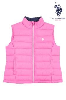 U.S. Polo Assn. Girls Pink Gilet (T30831) | $62 - $75
