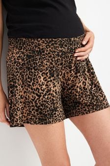 Animal Print Maternity Jersey Shorts (T30866) | 9 €