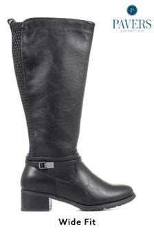 Negro - Botas altas hasta la rodilla de mujer de Pavers (T30976) | 92 €