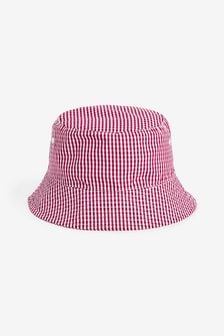  (T31008) | NT$270 - NT$400 紅色 - 格子布漁夫帽 (3-16歲)