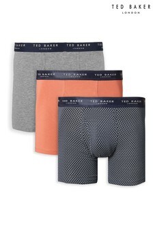 Ted Baker Grey Cotton Fashion Boxer Briefs 3-Pack (T31328) | TRY 466